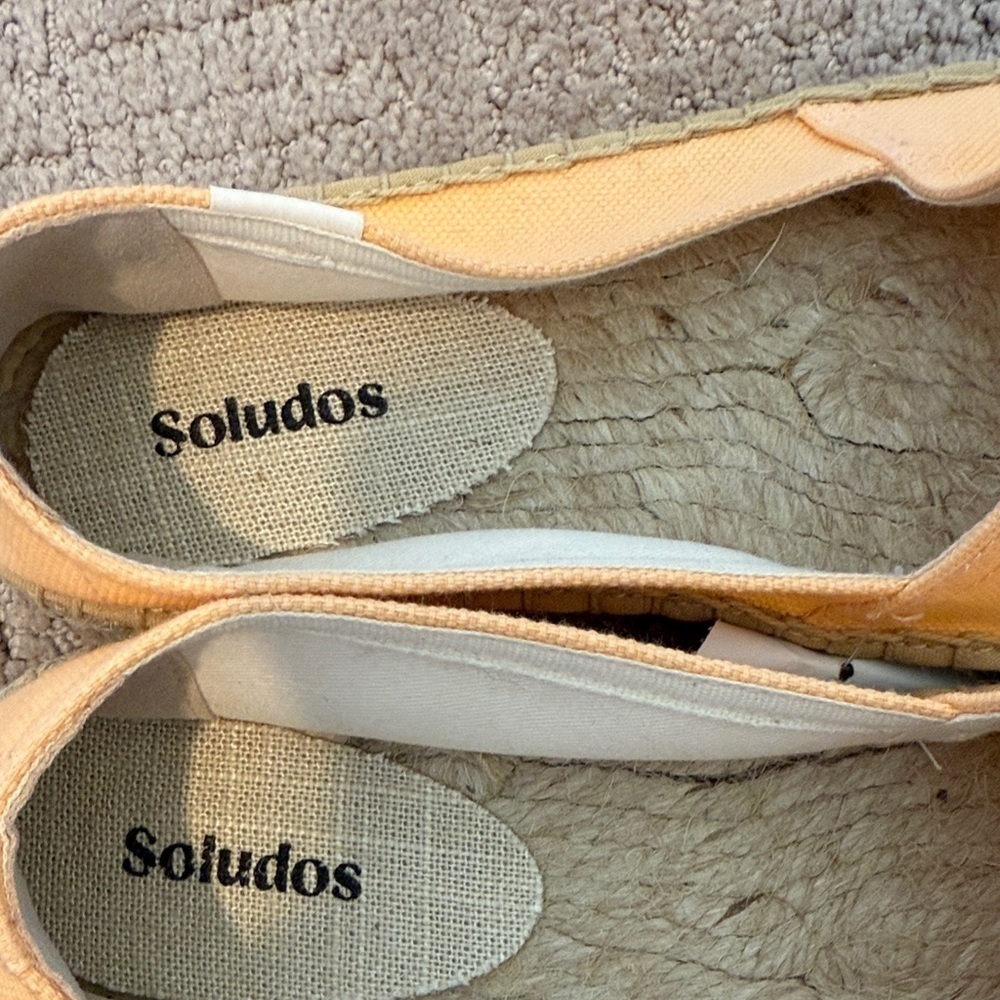 NWOB Soludos Women's Sherbet Orange Espadrilles size 7 - Picture 4 of 5